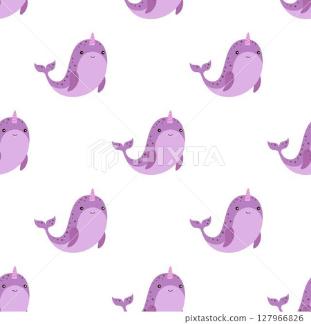 seamless pattern of narwhal seamless pattern of narwhal 127966826