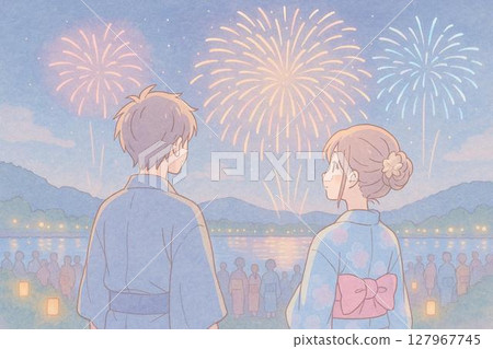Fireworks festival couple date image 127967745