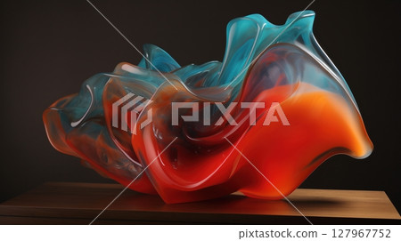 Abstract 3D composition of smooth 127967752