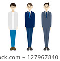 Businessman: Full body: Flat design 127967840