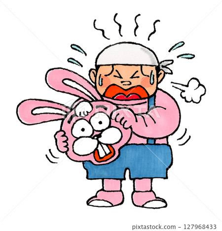 Mascot and man (hot) 127968433