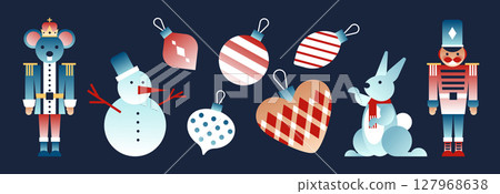 Holiday nutcracker figures 127968638