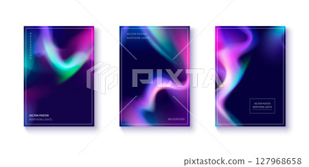 Vibrant aurora gradient background posters Vibrant aurora gradient background posters 127968658
