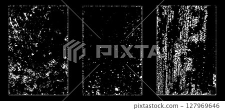 Black and white grunge. Distress overlay texture. Abstract surface dust and rough dirty wall background concept. Distress illustration simply place over object to create grunge effect. Vector EPS10. Black and white grunge. Distress overlay texture. Abstract surface dust and rough dirty wall background concept. Distress illustration simply place over object to create grunge effect. Vector EPS10. 127969646