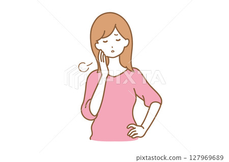 女人臉部表情嘆息 女人臉部表情嘆息 127969689
