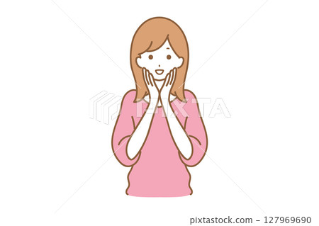 女性面部表情樂趣 127969690