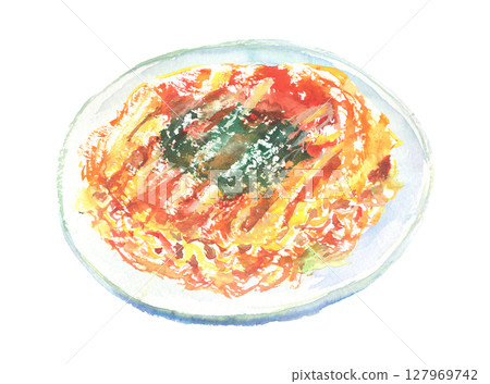 廣島燒水彩插圖 127969742