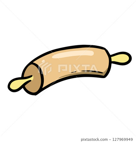 Cartoon Rolling Pin Utensil Illustration Vector  127969949
