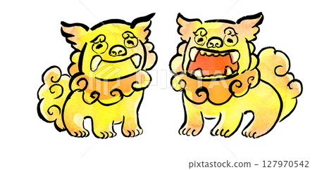 Shisa 水彩插圖 Shisa 水彩插圖 127970542