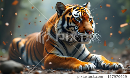 tiger in zoo tiger in zoo 127970629