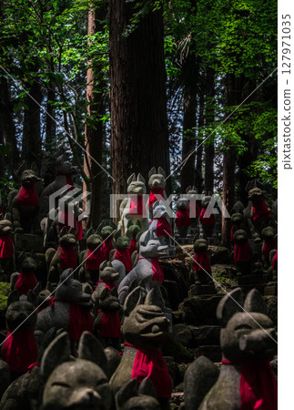 豐川稻荷神社：靈光塚，一座由 1,000 尊石狐雕像組成的神社 127971035