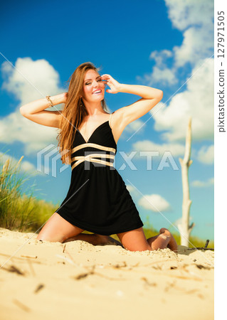 Woman outdoor vacation day 127971505