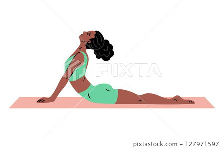 Young woman doing gymnastics 127971597