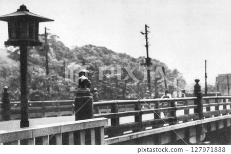 老照片，1932 年，東京赤坂見附弁慶橋 127971888