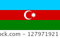 Azerbaijan flag 2:3 127971921