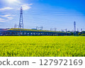 Doctor Yellow running in the countryside 127972169