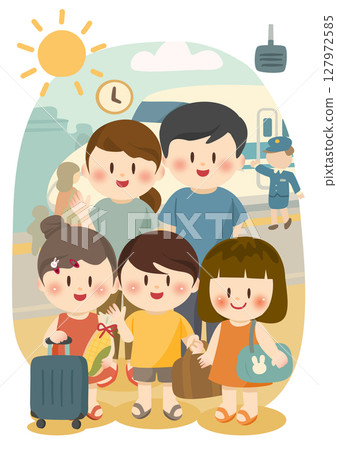 暑假期間的家庭照 暑假期間的家庭照 127972585