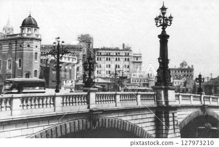1932 年東京日本橋街景老照片 127973210