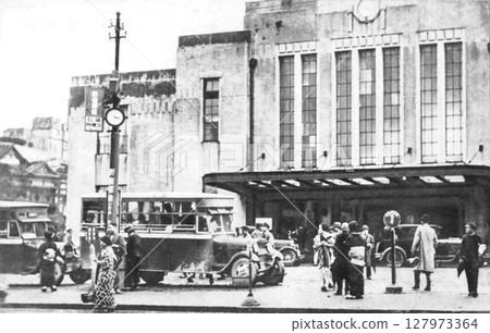 老照片，1932年，東京新宿車站東口 127973364