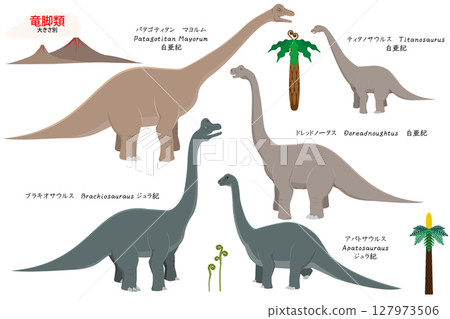 Dinosaurs by size: Sauropods 127973506