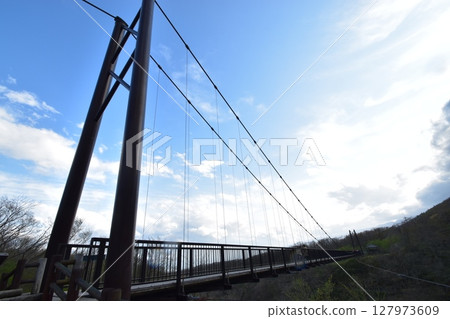 延伸至遠方的橋（那須杜鵑花大橋） 127973609
