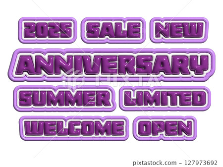 Purple neon letters illustration Purple neon letters illustration 127973692