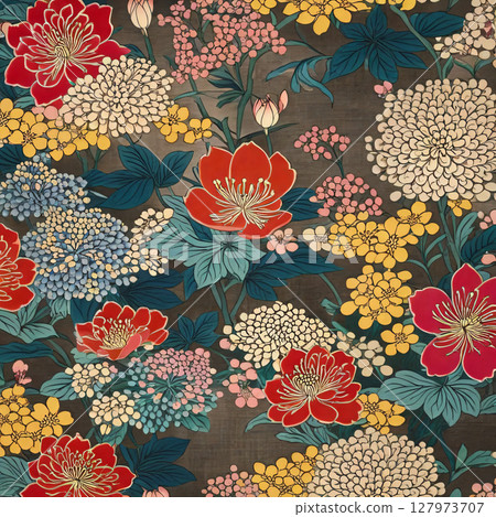 Japanese chrysanthemum pattern 127973707