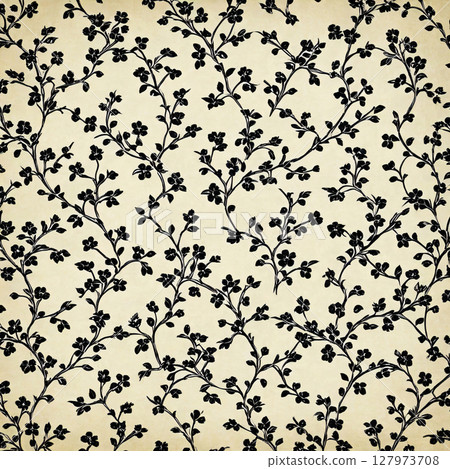 Cute Liberty-style floral pattern 127973708