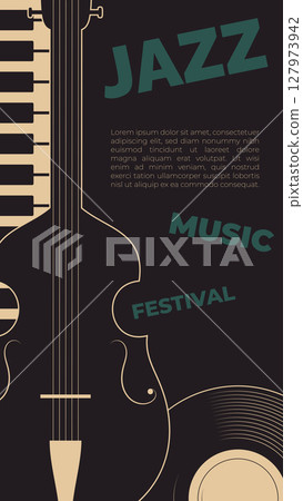 jazz festival poster design 127973942