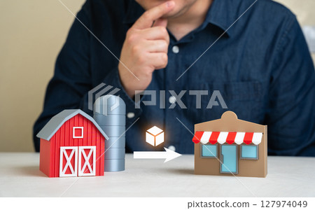 Food deliveries to stores. Sale of agricultural products. Logistical challenges. Packaging of agricultural products. Quality preservation. Maintaining supply chains. Distribution of fresh produce Food deliveries to stores. Sale of agricultural products. Logistical challenges. Packaging of agricultural products. Quality preservation. Maintaining supply chains. Distribution of fresh produce 127974049