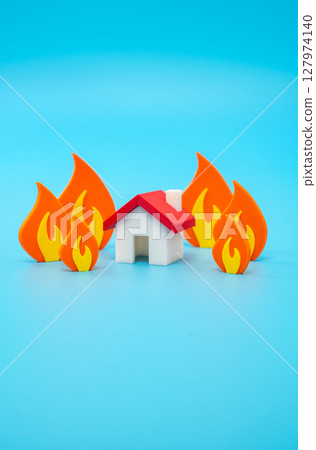 House on fire, metaphor. Accidents and fire hazard. Risks in homeownership, lack of insurance, housing instability, or broader economic and environmental crises. Real estate market volatility. House on fire, metaphor. Accidents and fire hazard. Risks in homeownership, lack of insurance, housing instability, or broader economic and environmental crises. Real estate market volatility. 127974140