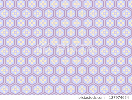 Purple tortoiseshell pattern, floral pattern, background, wallpaper material 127974654