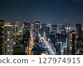 Night view of Osaka from a skyscraper 127974915