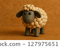 Clay animation style sheep 127975651