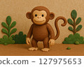 Clay animation style monkey 127975653