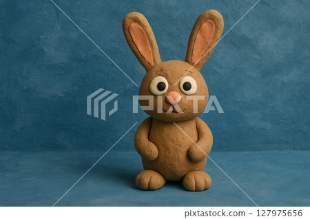 Clay animation style rabbit Clay animation style rabbit 127975656