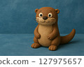 Clay animation style otter 127975657