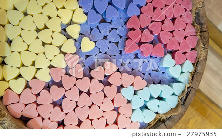 Colorful Heart Soap Bar, Body Care Cosmetic, Flavored Soapy Detergent, Solid Shampoo Colorful Heart Soap Bar, Body Care Cosmetic, Flavored Soapy Detergent, Solid Shampoo 127975935