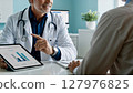 Health consultation for elderly people in the clinic 127976825