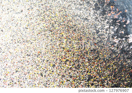 Splattered ink and paint Black colour background # Splattered ink and paint Black colour background # 127976907