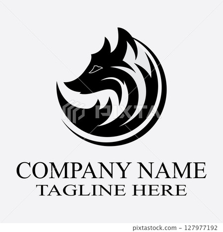 Fox vector logo sleek and modern design that uses clean lines Fox vector logo sleek and modern design that uses clean lines 127977192