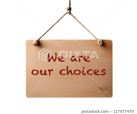 the wooden sign hanging 127977470