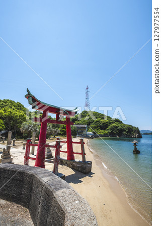廣島縣尾道市岩兒島嚴島神社大鳥居 廣島縣尾道市岩兒島嚴島神社大鳥居 127977554