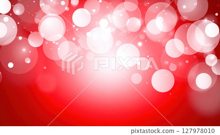 Bright red background with white bokeh circles creating festive atmosphere Bright red background with white bokeh circles creating festive atmosphere 127978010
