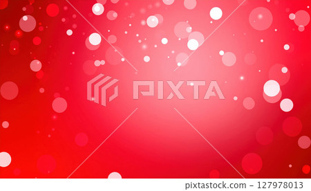 Bright red background with white bokeh lights creating festive atmosphere Bright red background with white bokeh lights creating festive atmosphere 127978013
