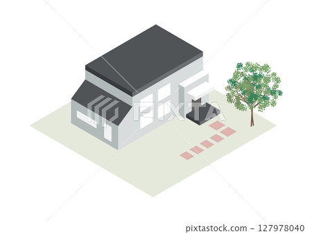 插畫素材 | 等距建築 06 127978040