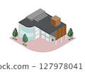 Illustration material | Isometric building 07 127978041