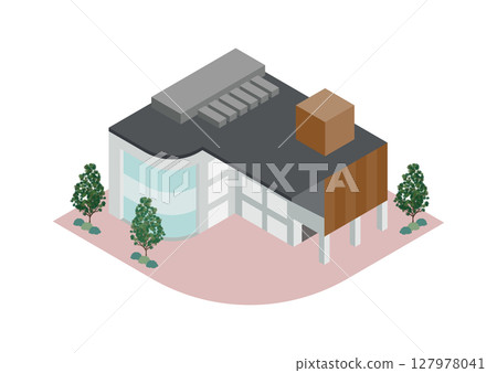 Illustration material | Isometric building 07 127978041