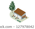 Illustration material | Isometric building 08 127978042