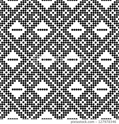 Seamless pattern based on Japanese traditiolal craft kogin . 127978346